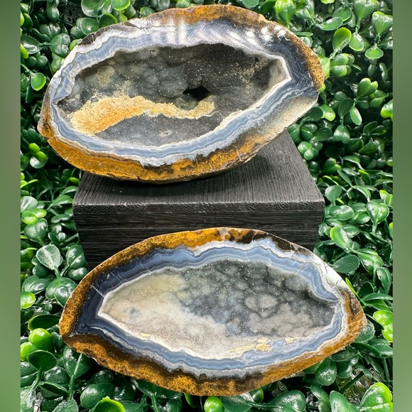 Stunning Druzy Agate Geode Pair - Picture 3 of 9